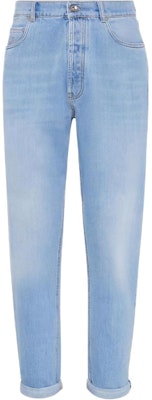 Brunello Cucinelli SS24 藍色修身牛仔褲附側邊拉鍊口袋。 M074PO1090-C1469 Buy Brunello Cucinelli SS24 藍色修身牛仔褲附側邊拉鍊口袋。 M074PO1090-C1469