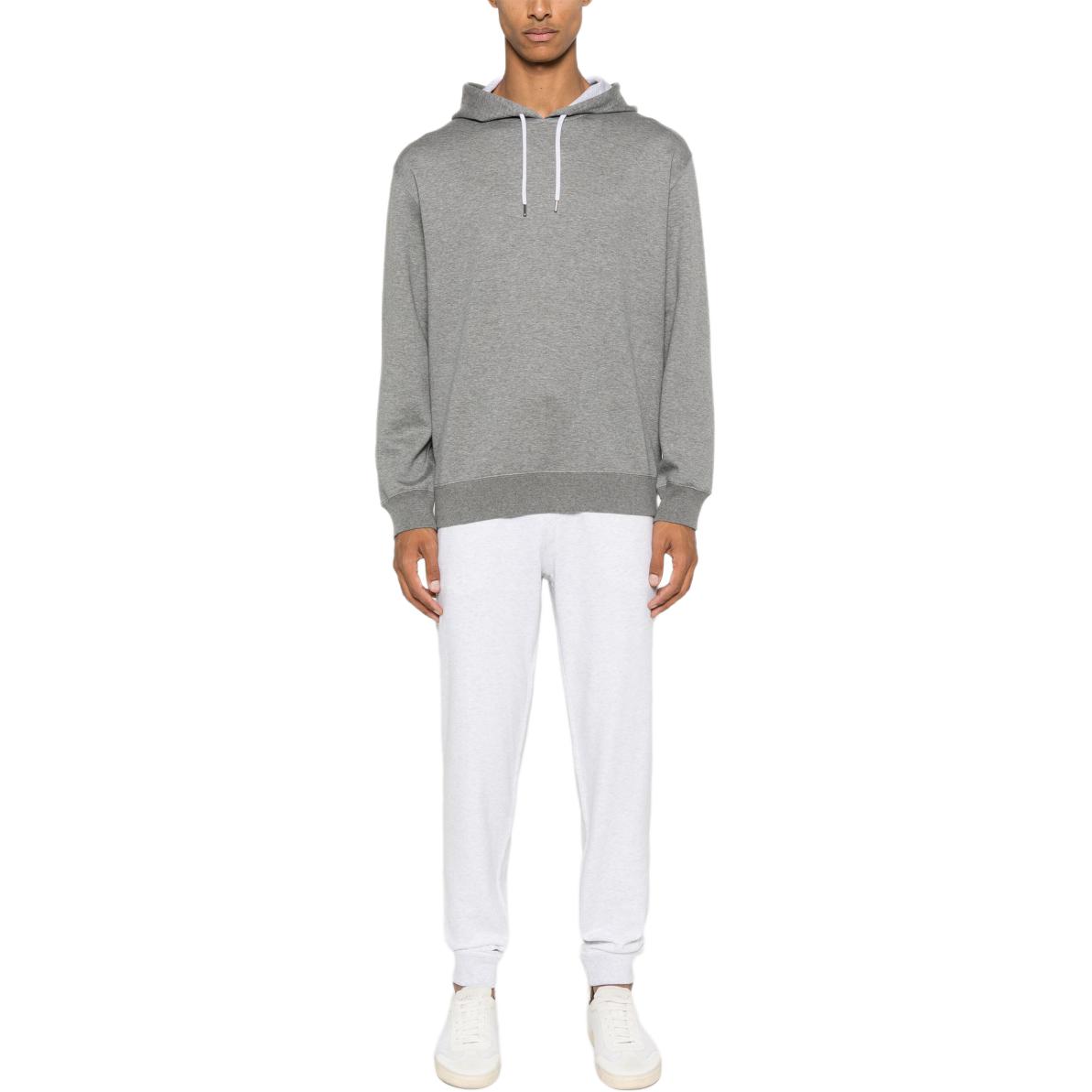 Lookbook Brunello Cucinelli SS24 窄管針織運動長褲 灰色 抽繩設計 MM8363231G-CW584