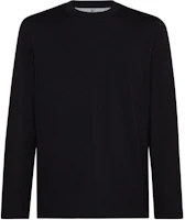 Brunello Cucinelli SS24 Black Ribbed Crewneck Long-Sleeve Tee Shirt M0B137407-C101 Brunello Cucinelli SS24 Black Ribbed Crewneck Long-Sleeve Tee Shirt M0B137407-C101
