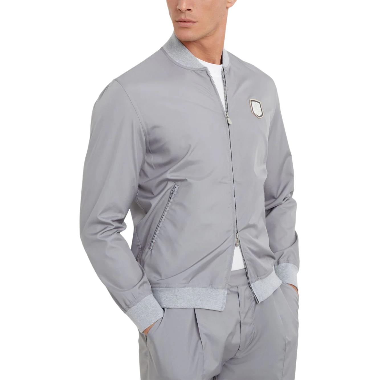 Purchase Brunello Cucinelli SS24 灰色网球徽章长袖拉链夹克 MB4229082T-CFM15