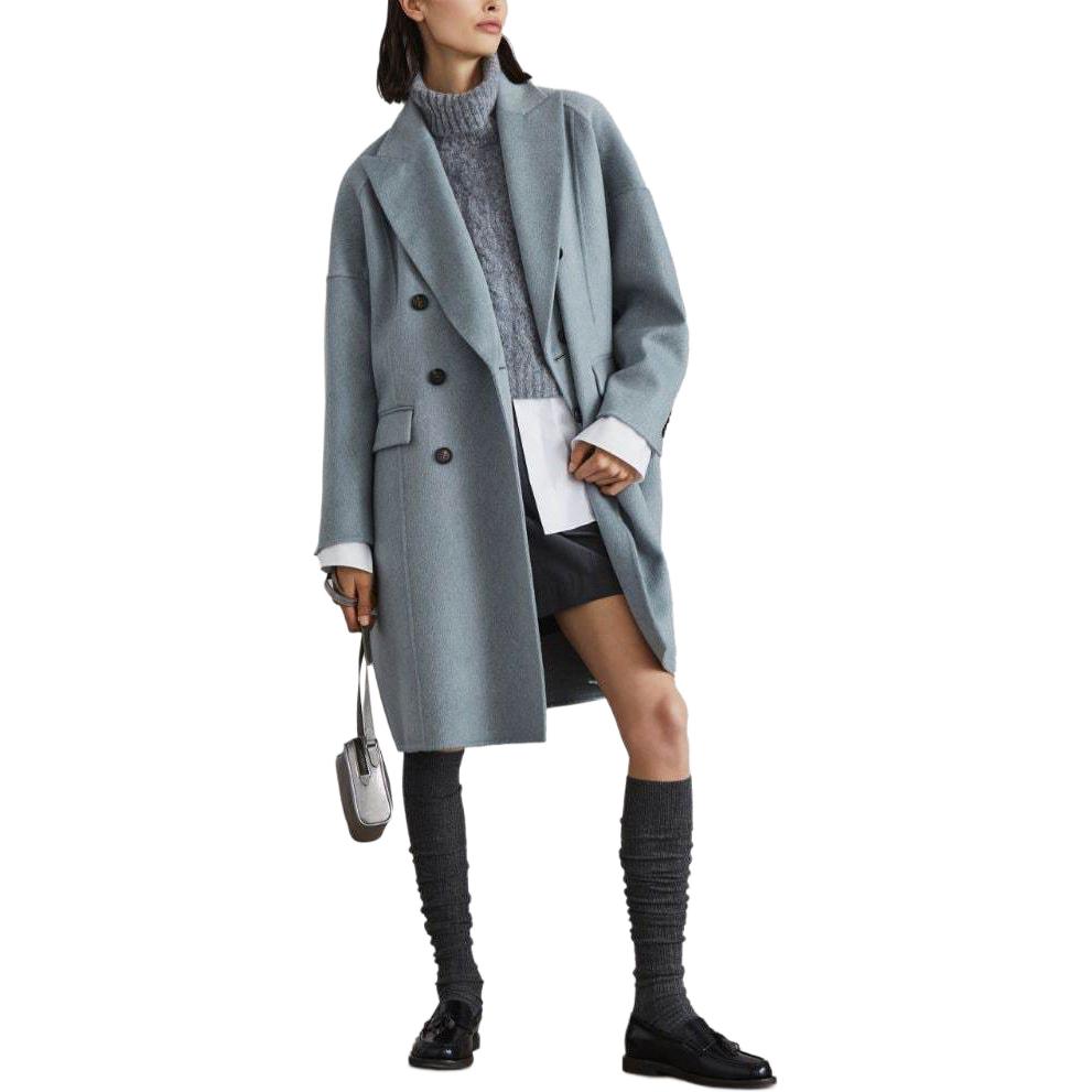 Purchase 布內洛·庫奇內利 SS24 灰色男女通用休閒短褲附褶細節 M0W07P8768-C4078