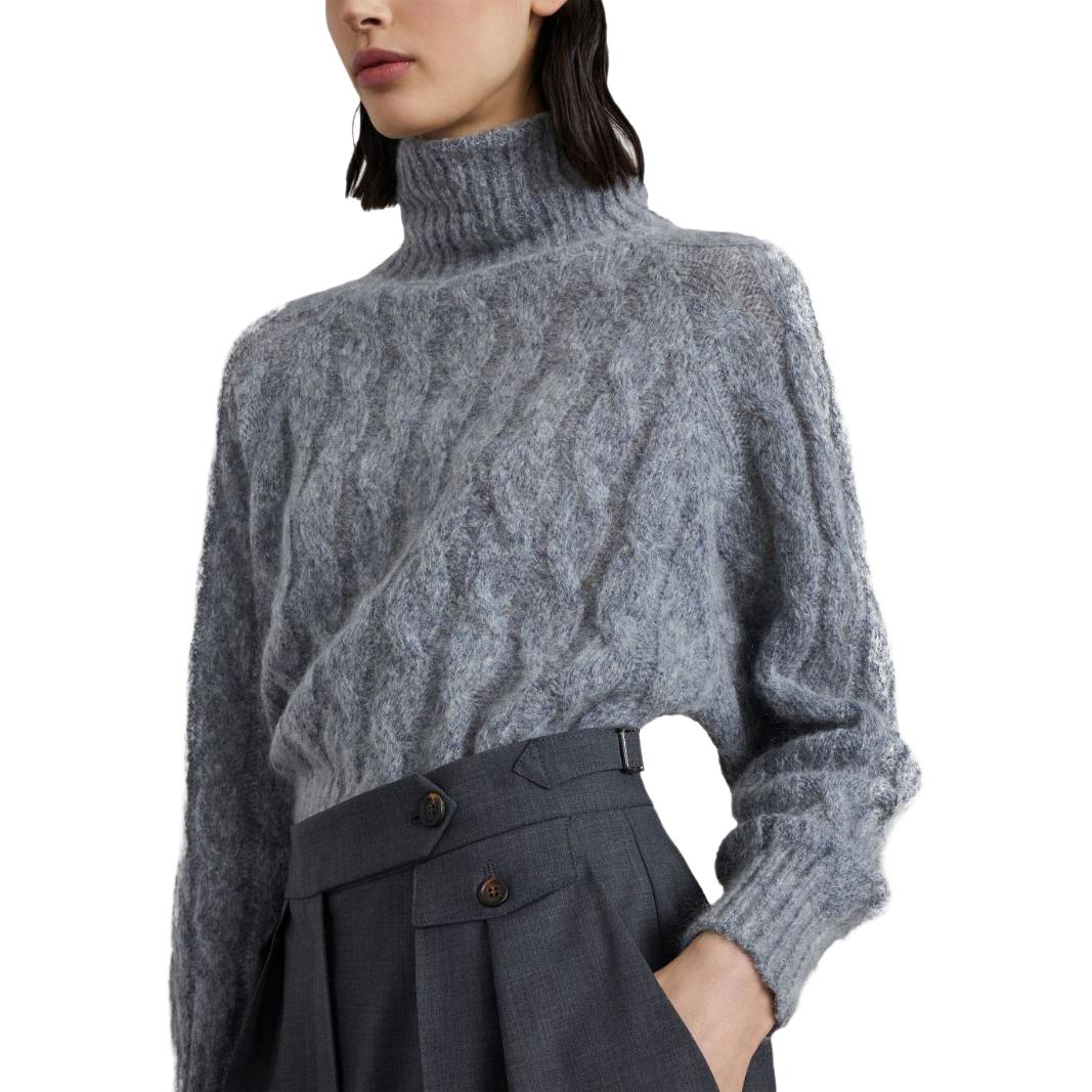 Details for 布內洛·庫奇內利 SS24 灰色男女通用休閒短褲附褶細節 M0W07P8768-C4078