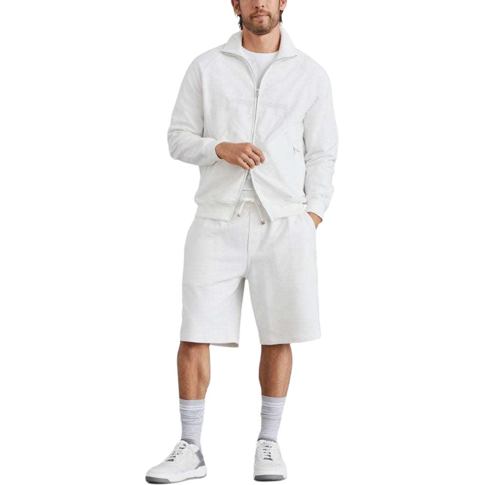 Lookbook 布内洛·库奇内利 SS24 男士白色logo压纹立领长袖夹克 MM8363140G-CVN50