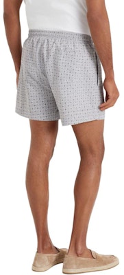Brunello Cucinelli SS24 男士灰色印花抽绳沙滩短裤 MW856053P-C002 Shop Brunello Cucinelli SS24 男士灰色印花抽绳沙滩短裤 MW856053P-C002