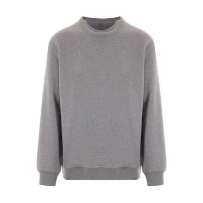 Brunello Cucinelli SS24 Multicolor Crewneck Pullover Sweatshirt Men’s Grey MM8319075G-C1253