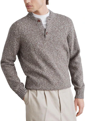 Brunello Cucinelli SS24 Pullover Cashmere Sweater Crewneck Taupe Grey. M26504701C-4053 Lookbook Brunello Cucinelli SS24 Pullover Cashmere Sweater Crewneck Taupe Grey. M26504701C-4053