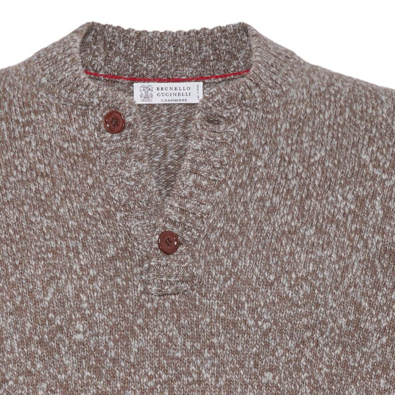 Sizing Brunello Cucinelli SS24 Pullover Cashmere Sweater  Crewneck Taupe Grey. M26504701C-4053