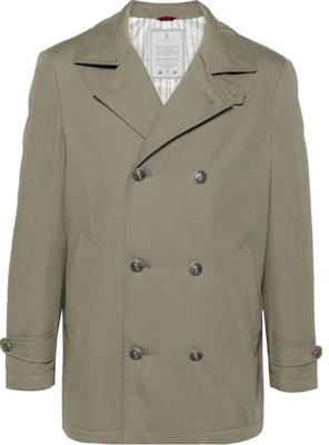 ブルネロクチネリ SS24 スリム ダブルブレスト 防風防水ジャケット フェーングリーン MY4646365-CPA11 Buy ブルネロクチネリ SS24 スリム ダブルブレスト 防風防水ジャケット フェーングリーン MY4646365-CPA11
