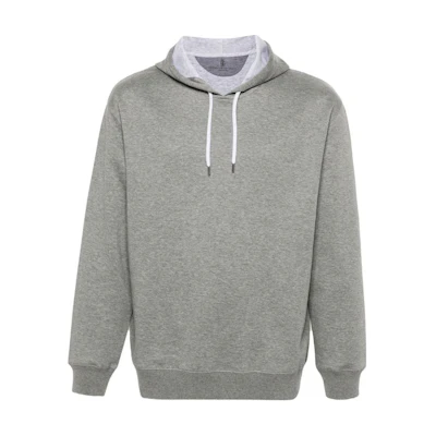 Brunello Cucinelli SS24 Solid Color Hoodie Cold Gray MM8319021G-C1253