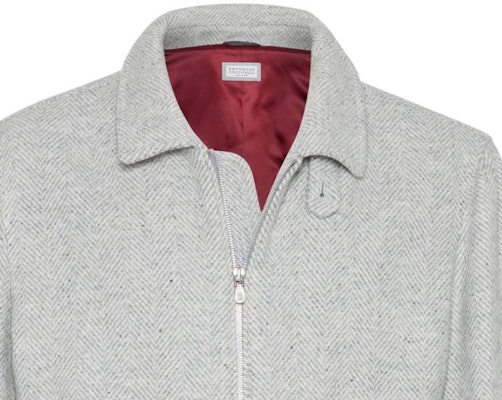 Brunello Cucinelli SS24 男款灰色人字紋拉鍊長袖外套 MY4436379-CSD26 Shop Brunello Cucinelli SS24 男款灰色人字紋拉鍊長袖外套 MY4436379-CSD26