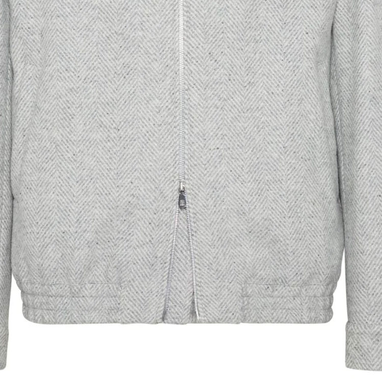 Details for Brunello Cucinelli SS24 男款灰色人字紋拉鍊長袖外套 MY4436379-CSD26