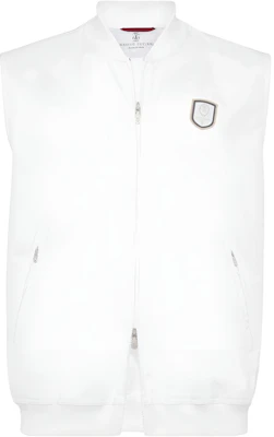 Brunello Cucinelli SS24 男士條紋徽標無袖拉鍊外套 粉白色 MB4229081T-CIM65 Buy Brunello Cucinelli SS24 男士條紋徽標無袖拉鍊外套 粉白色 MB4229081T-CIM65