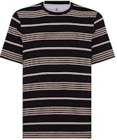 Brunello Cucinelli SS24 Striped Print Crewneck Short Sleeve T-Shirt Black MW8401308-C006 Brunello Cucinelli SS24 Striped Print Crewneck Short Sleeve T-Shirt Black MW8401308-C006