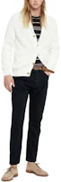 Shop Brunello Cucinelli SS24 黑色條紋印花短袖圓領T恤 MW8401308-C006