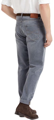 布鲁内罗·库奇内利SS24水洗中腰直筒牛仔裤 男士灰色 M240PO1090-C9007 Shop 布鲁内罗·库奇内利SS24水洗中腰直筒牛仔裤 男士灰色 M240PO1090-C9007