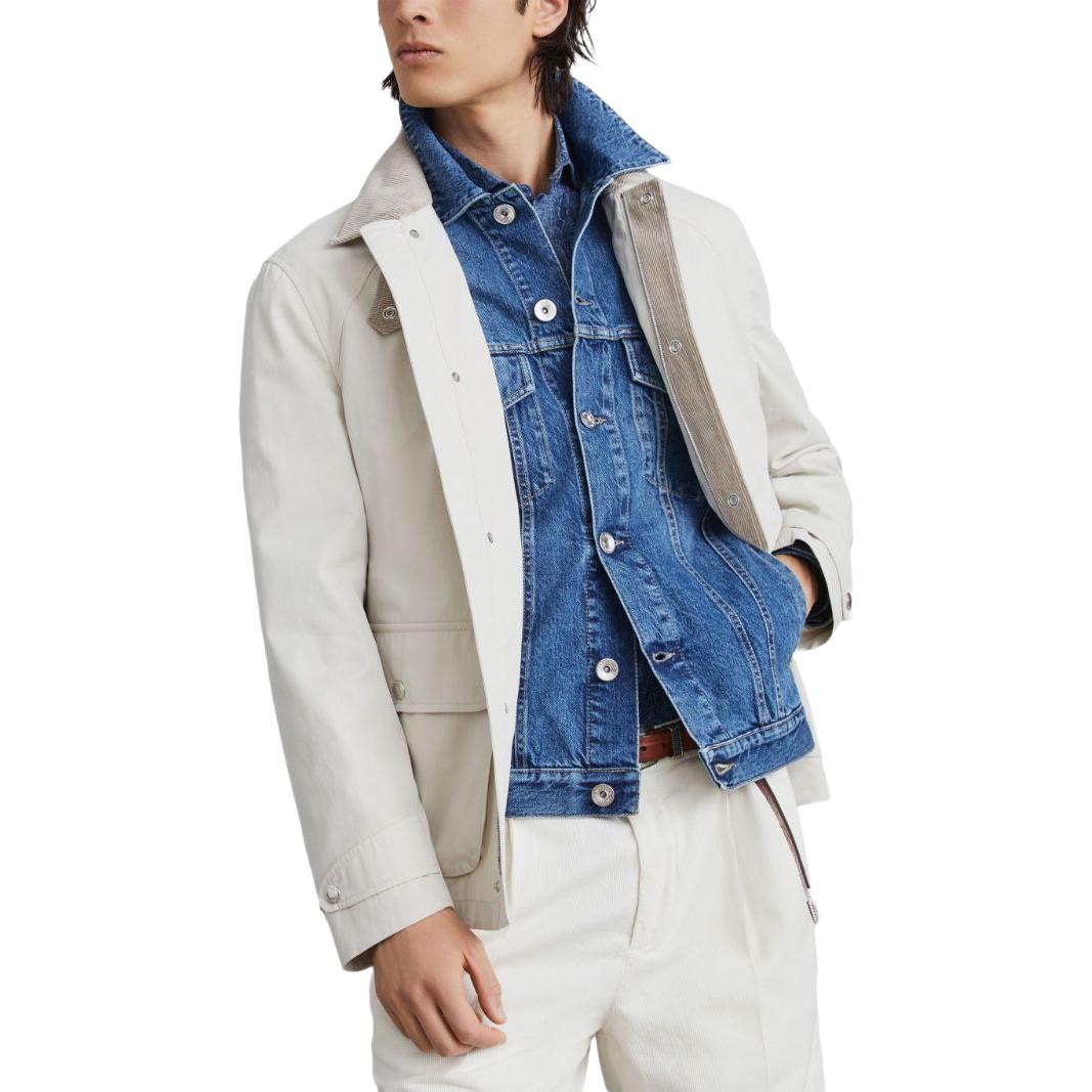 Purchase Chaqueta Casual Blanca de Manga Larga con Bolsillo Brunello Cucinelli SS24 MY4646340-白色