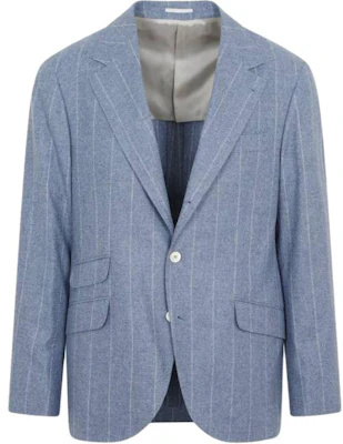 Chaqueta Azul Hombre Brunello Cucinelli Raya Solapa Notch Un Botón MY4077BWDC2606 Buy Chaqueta Azul Hombre Brunello Cucinelli Raya Solapa Notch Un Botón MY4077BWDC2606
