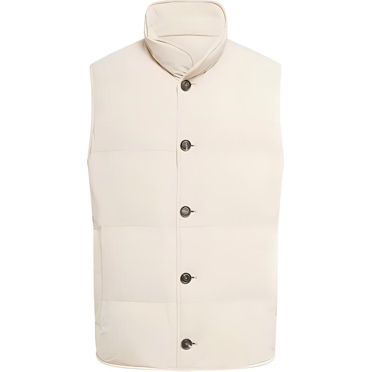 Brunello Cucinelli White Sleeveless Button-Up Jacket Vest MM4031852COY69