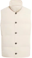 Brunello Cucinelli White Sleeveless Button-Up Jacket Vest MM4031852COY69 Brunello Cucinelli White Sleeveless Button-Up Jacket Vest MM4031852COY69