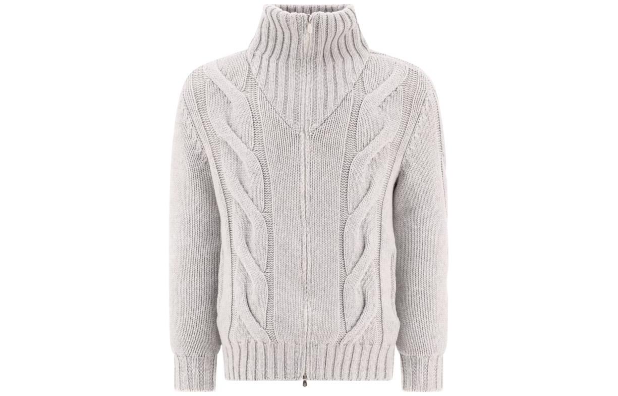 Brunello Cucinelli White Slim-Fit High-Neck Zip Jacket MA239806CPK29