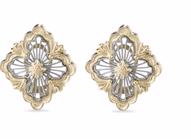 Buccellati 18K Gold White Gold Star Engraved Earrings Unisex Couple Gold. JAUEAR021177 Buccellati 18K Gold White Gold Star Engraved Earrings Unisex Couple Gold. JAUEAR021177