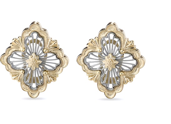 Buccellati 18K金白金雕星耳環 情侶款 中性黃金耳環 JAUEAR021177 Buy Buccellati 18K金白金雕星耳環 情侶款 中性黃金耳環 JAUEAR021177