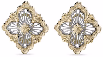 Order Buccellati 18K Gold White Gold Star Engraved Earrings Unisex Couple Gold. JAUEAR021177
