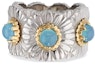 Buy BUCCELLATI Blossoms 雛菊戒指 銀色/藍玉髓 情侶款飾品 JAGETE021326