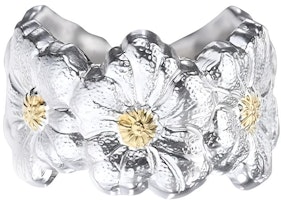 Buccellati Blossoms Gardenia 925 Silver Ring Unisex Couple Gold-Plated Silver. JAGETE012372 Buccellati Blossoms Gardenia 925 Silver Ring Unisex Couple Gold-Plated Silver. JAGETE012372