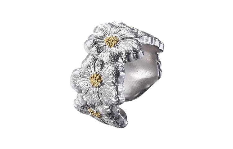 Shop Buccellati Blossoms Gardenia 925銀花戒 情侶對戒 鍍金銀飾 台灣直送 JAGETE012372
