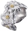 Shop Buccellati Blossoms Gardenia 925銀花戒 情侶對戒 鍍金銀飾 台灣直送 JAGETE012372