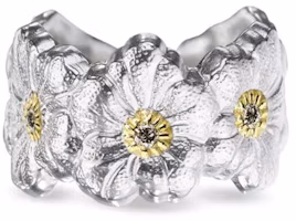 Order BUCCELLATI Blossoms Gardenia Silver Diamond 925 Silver Ring Unisex Couple Style. JAGETE012373