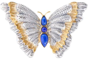 Order BUCCELLATI Butterfly Brooch Lapis Lazuli Silver Unisex Couple Design - Silver. JAGBRO023419