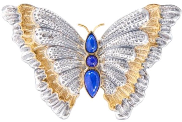 BUCCELLATI 蝴蝶胸針青金石銀飾 情侶款設計 - 銀色 JAGBRO023419 Order BUCCELLATI 蝴蝶胸針青金石銀飾 情侶款設計 - 銀色 JAGBRO023419