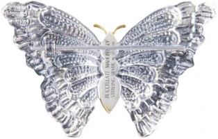 Shop BUCCELLATI Butterfly Brooch Lapis Lazuli Silver Unisex Couple Design - Silver. JAGBRO023419