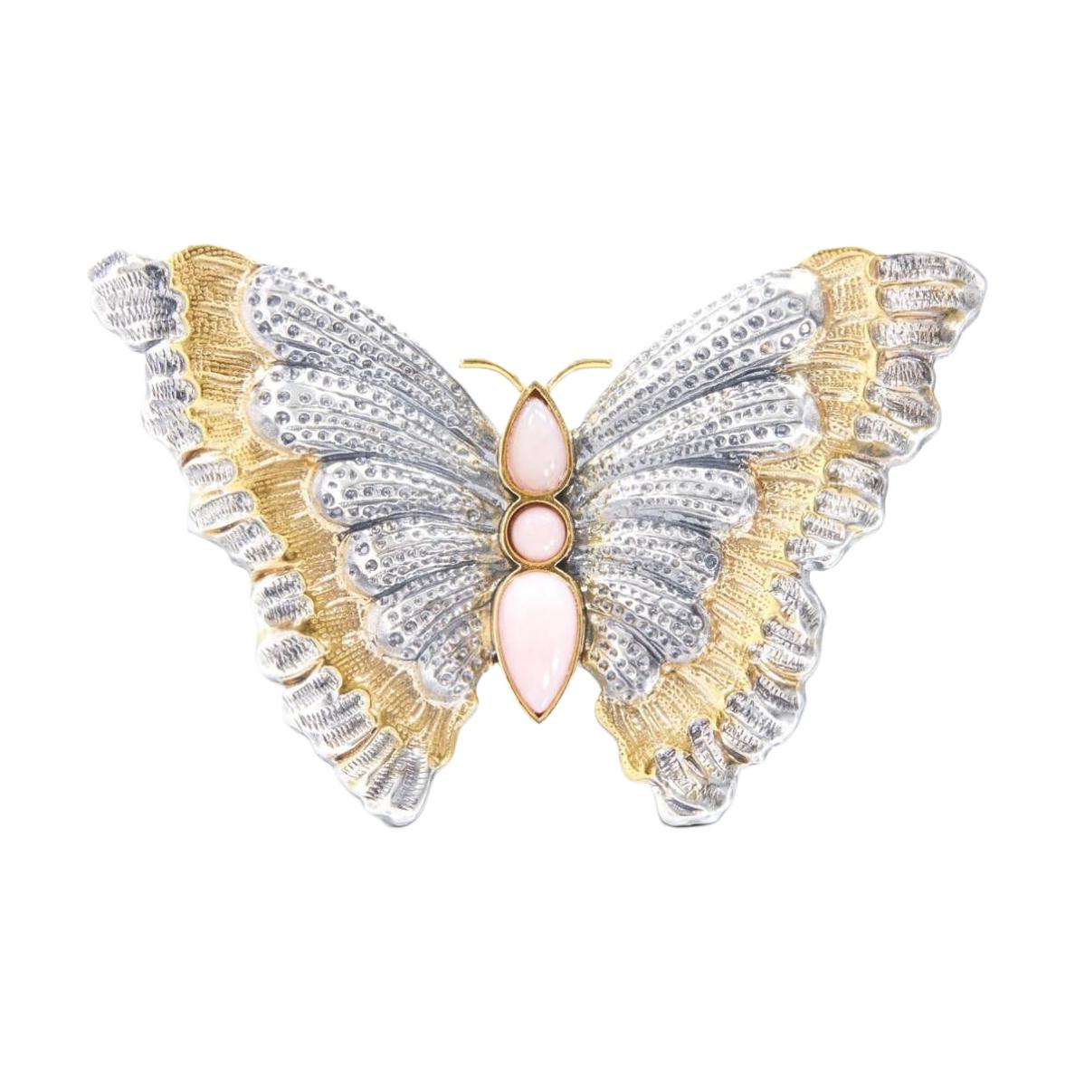 Order BUCCELLATI 蝴蝶設計 澳寶銀別針 男女情侶款 純銀胸針 JAGBRO023418