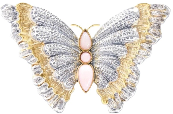 BUCCELLATI 蝴蝶設計 澳寶銀別針 男女情侶款 純銀胸針 JAGBRO023418 Order BUCCELLATI 蝴蝶設計 澳寶銀別針 男女情侶款 純銀胸針 JAGBRO023418