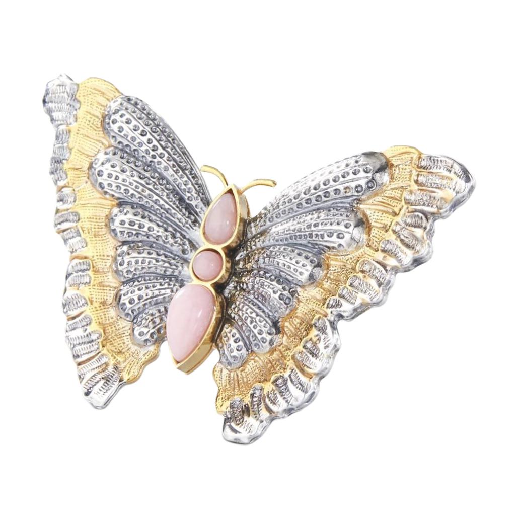 Lookbook BUCCELLATI 蝴蝶設計 澳寶銀別針 男女情侶款 純銀胸針 JAGBRO023418