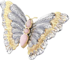 Lookbook BUCCELLATI Butterfly Design Opal Silver Brooch Unisex Couple Silver JAGBRO023418