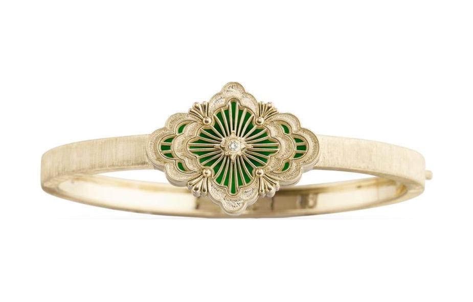 BUCCELLATI Floral Design Gold Bracelet Unisex Couple Style - Gold JAUBRA018104