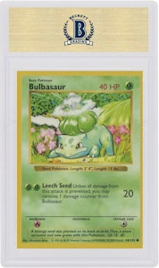 Bulbasaur 1999 Pokemon TCG Base Set Shadowless #44 Kad Pokemon Order Bulbasaur 1999 Pokemon TCG Base Set Shadowless #44 Kad Pokemon