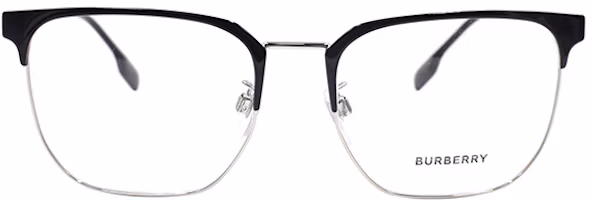Lookbook Burberry 1383D Rectangular Optical Glasses for Men - Striped Temple Design. B1383-D-1005
