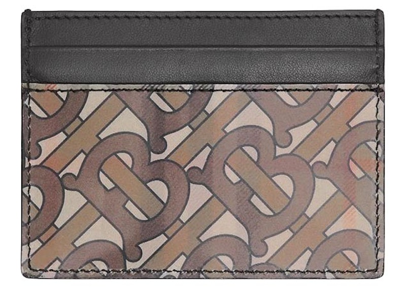Burberry 3D Print Card Case 4 Slot Archive Beige