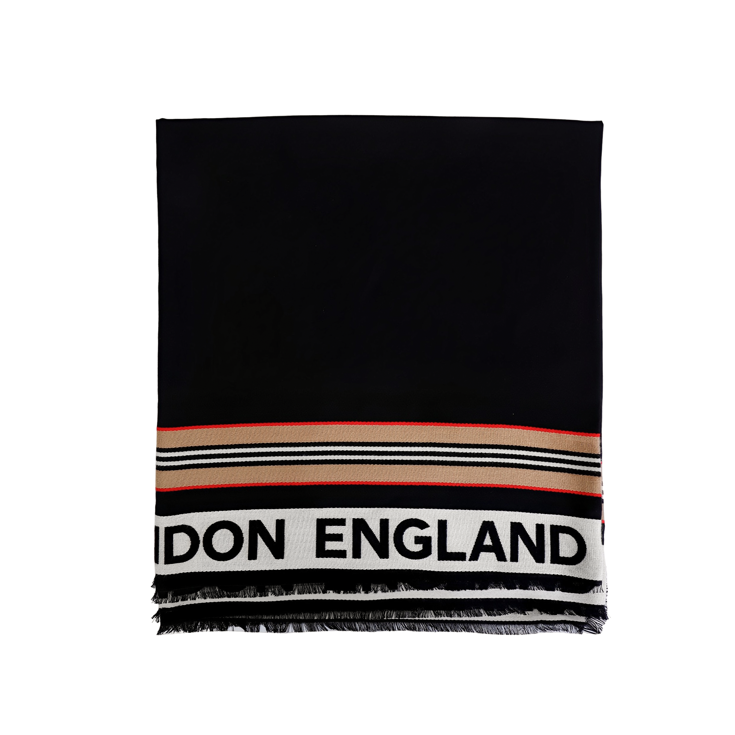 Burberry  Alphabet Logo Wool Scarf in Black. 80473481