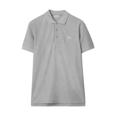 Burberry Animal Print Polo Collar Short Sleeve Shirt - Gray 80991681