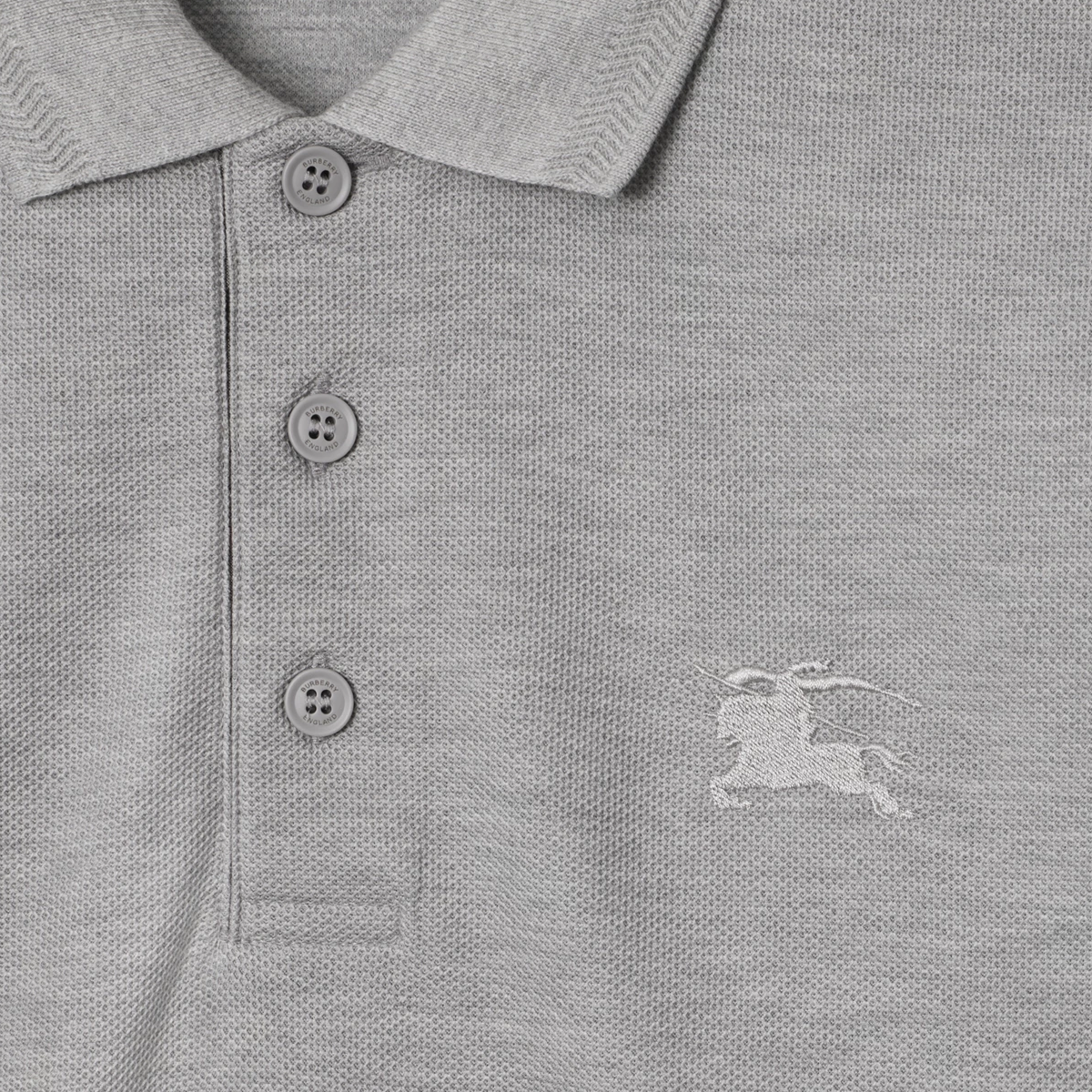 Burberry  Animal Print Polo Collar Short Sleeve Shirt - Gray 80991681 圖 6