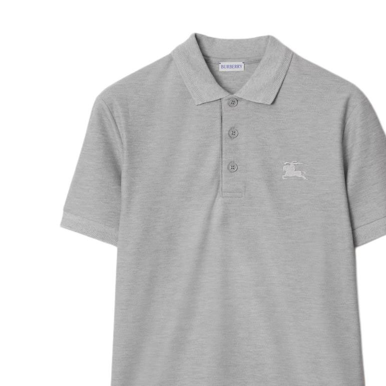 Burberry  Animal Print Polo Collar Short Sleeve Shirt - Gray 80991681 圖 7