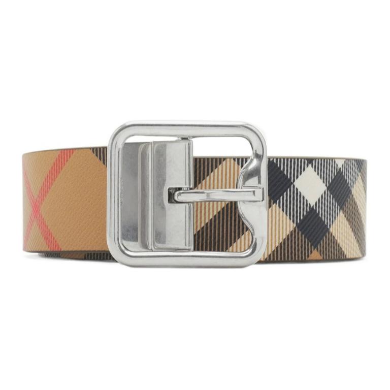 Burberry  Beige Calfskin Leather Belt with Pin Buckle Design 3.5CM. 80920461