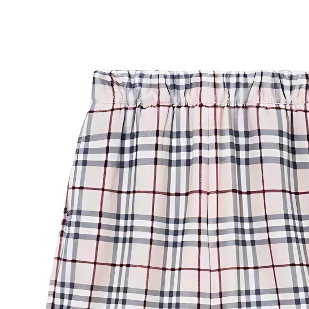 Burberry  Beige Check Elastic Waist Casual Shorts 80741881 圖 3