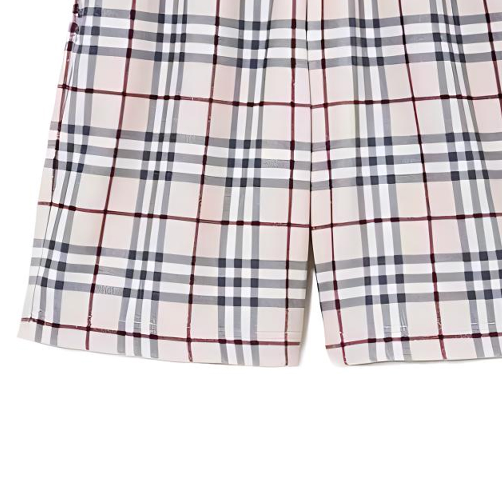 Burberry  Beige Check Elastic Waist Casual Shorts 80741881 圖 4